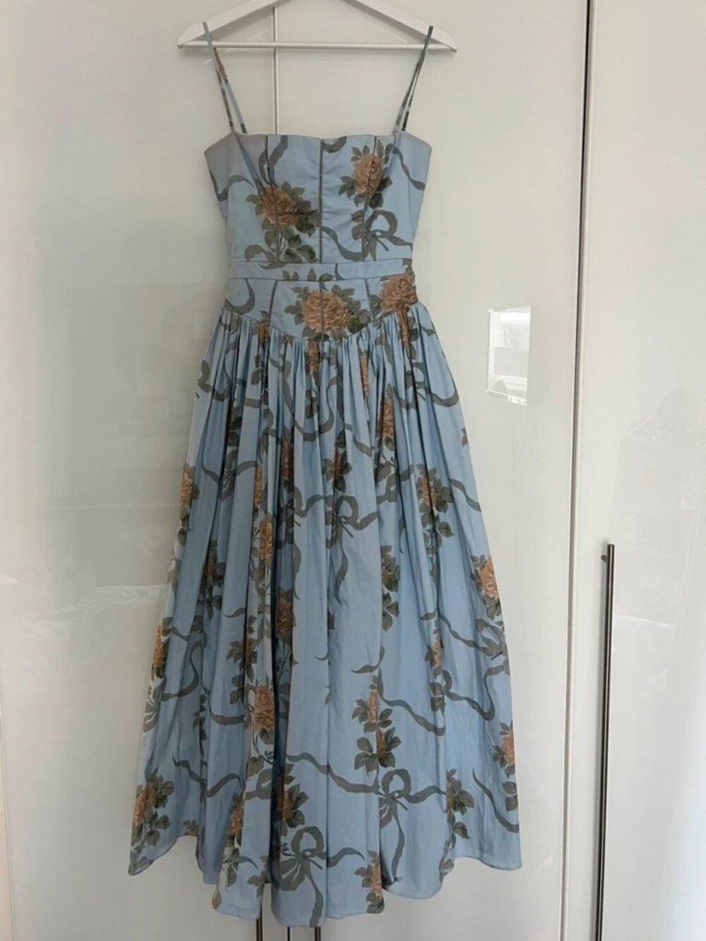 House of CB Ysabella Vintage Rose Print Cotton Midi Sundress Size S